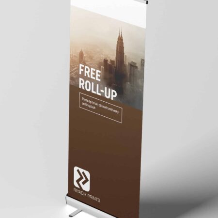 Roll up banner printing Riyadh custom retractable banner stands by Riyadh Prints