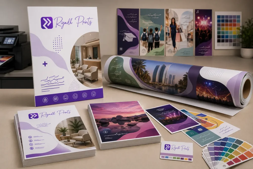 Foam board poster printing and large poster printing by Riyadh Prints for clinics schools retail and events